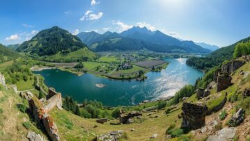 Create me a picture for a article called _Bosnia_ The Emerald of the Balkans_. i dont want any living objects (2)